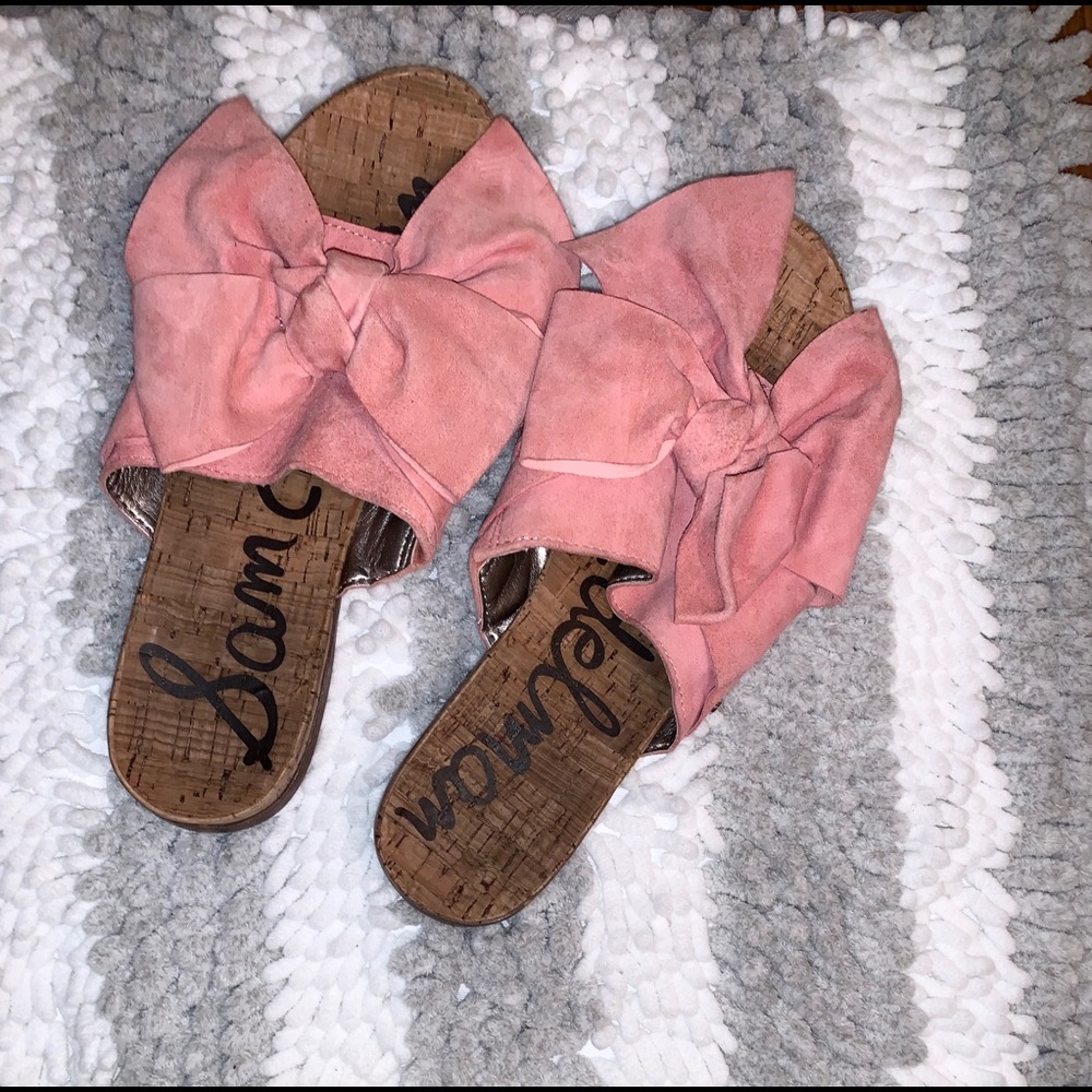Sam Edelman Henna Gingham Bow Slide Sandals